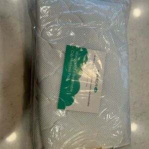 Newton Green and White Crib Mattress Pad